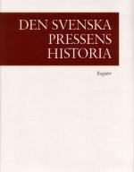 Den Svenska Pressens Historia, Register
