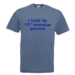 I kväll får 107 Svenskar Gonorré - L (T-shirt)