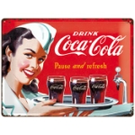 Plåtskylt Retro 30x40 cm / Coca-Cola Waitress