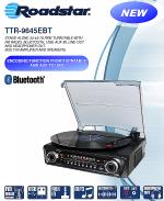 Roadstar Retro Skivspelare m. Radio/Bluetooth