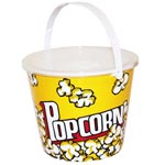 Popcornhink rund med lock, stor 18 cm hög