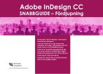 Adobe Indesign Cc  Snabbguide - Fördjupning
