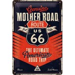 Plåtskylt Retro 20x30 cm /  Route 66, Genuine Mo