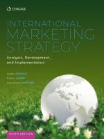 International Marketing Strategy- Analysis, Development And Implementation
