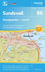 96 Sundsvall Sverigeserien Topo50 - Skala 1-50 000