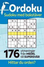 Ordoku - Sudoku Med Bokstäver -176 Utmaningar Från Medel Till Supersvår