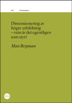 Dimensionering Av Högre Utbildning - Vem Är Det Egentligen Som Styr?