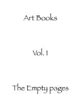 The Empty Pages - Art Books Volume 1