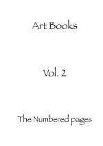 The Numbered Pages - Art Books Volume 2