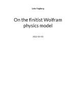 On The Finitist Wolfram Physics Model