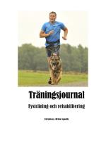 Träningsjournal För Hund - Fysträning Och Rehabilitering