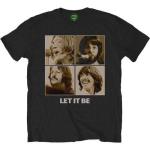 The Beatles: Unisex T-Shirt/Let It Be Sepia (Small)