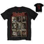 Slipknot: Unisex T-Shirt/New Masks (Black) (Back Print) (Large)