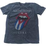 The Rolling Stones: Unisex T-Shirt/Havana Cuba (Wash Collection) (Large)