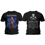 Iron Maiden: Unisex T-Shirt/Axe Eddie Book of Souls European Tour V.2 (Back Print) (X-Large)