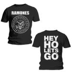 Ramones: Unisex T-Shirt/Hey Ho (Front & Back) (Back Print) (X-Large)