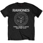Ramones: Unisex T-Shirt/First World Tour 1978 (Large)