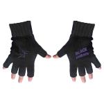 Black Sabbath: Unisex Fingerless Gloves/Purple Logo & Devil