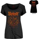 Slipknot: Ladies Scoop Neck T-Shirt/The Wheel (Back Print) (Small)