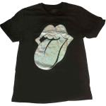 The Rolling Stones: Ladies T-Shirt/Foil Tongue (Embellished) (Medium)