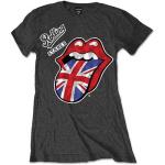 The Rolling Stones: Ladies T-Shirt/Vintage British Tongue (Large)