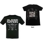 Slayer: Unisex T-Shirt/Slayer Nation 2015 Dates (Back Print) (Ex-Tour) (Small)