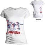 One Direction: Ladies T-Shirt/Band Jump (Skinny Fit)(Wrap Around Print) (Large)