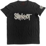 Slipknot: Unisex T-Shirt/Logo & Star (Applique) (Medium)