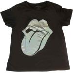 The Rolling Stones: Unisex T-Shirt/Foil Tongue (Embellished) (Medium)