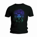 Jimi Hendrix: Unisex T-Shirt/Afro Speech (Large)