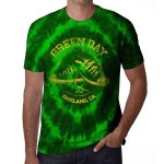 Green Day: Unisex T-Shirt/All Stars (Green) (Wash Collection) (Small)