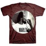 Bob Marley: Unisex T-Shirt/Smokin Circle (Large)