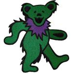 Grateful Dead: Standard Woven Patch/Green Dancing Bear