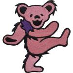 Grateful Dead: Standard Woven Patch/Pink Dancing Bear