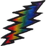 Grateful Dead: Standard Woven Patch/Lightning Rainbow