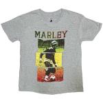 Bob Marley: Unisex T-Shirt/Football Text (Small)
