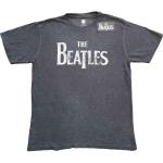 The Beatles: Unisex T-Shirt/Drop T Logo (Wash Collection) (Medium)