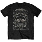 Johnny Cash: Unisex T-Shirt/American Rebel 2 (Black) (Large)