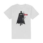 DC Comics: Unisex T-Shirt/The Batman Distressed Figure (Medium)