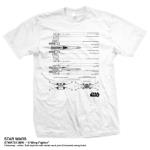 Star Wars: Unisex Tee/X-Wing Fighter (X-Large)