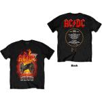 AC/DC: Unisex T-Shirt/FTATR 40th Flaming (Back Print) (Large)