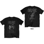 AC/DC: Unisex T-Shirt/FTATR 40th Monochrome (Back Print) (Medium)
