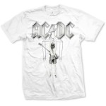 AC/DC: Unisex T-Shirt/Switch (White) (Large)