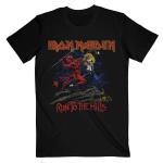 Iron Maiden: Unisex T-Shirt/Number Of The Beast Run To The Hills Distress (Large)
