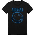 Nirvana: Unisex T-Shirt/Blue Happy Face (Medium)
