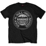 Ramones: Unisex T-Shirt/Rock `n Roll High School Bowery NYC (Large)