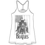 The Beatles: Ladies Vest T-Shirt/Stars & Stripes (Baby Doll) (Medium)