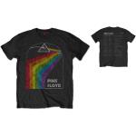 Pink Floyd: Unisex T-Shirt/Dark Side of the Moon 1972 Tour (Back Print) (X-Large)