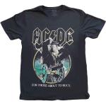AC/DC: Unisex T-Shirt/For Those About To Rock Yellow Outlines (Small)