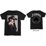 Lemmy: Unisex T-Shirt/Pointing Photo (Back Print) (Small)